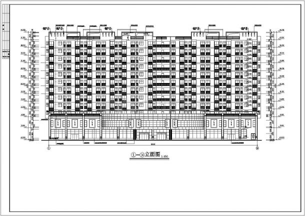 珠三角某中心城市CBD商住楼设计施工图-图二