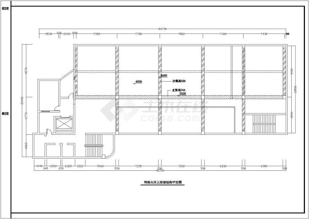 某地大型商务酒店装修CAD设计施工图纸-图一