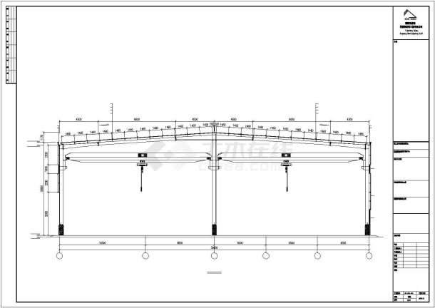 某公司车间钢结构工程CAD建筑设计图-图二