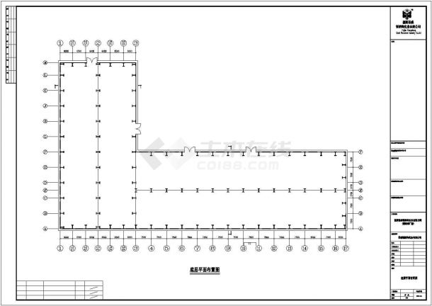 某公司钢结构厂房设计CAD建筑平面详图-图一