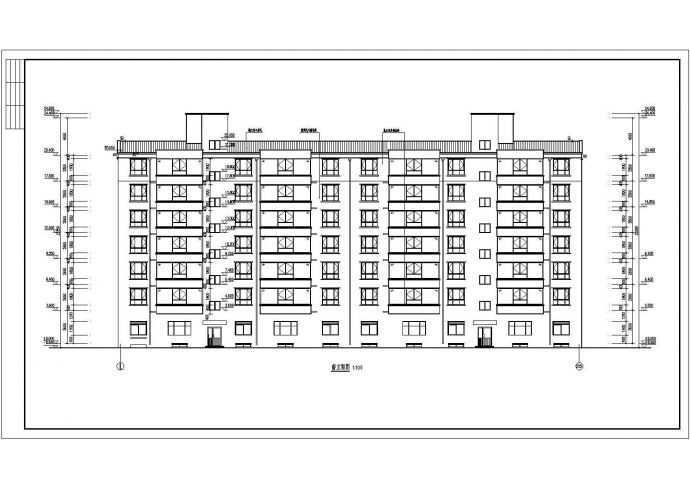某地七层砖混结构住宅楼建筑设计方案图_图1