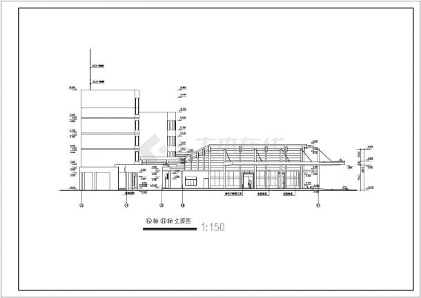 某多层汽车站建筑详细设计CAD图-图一