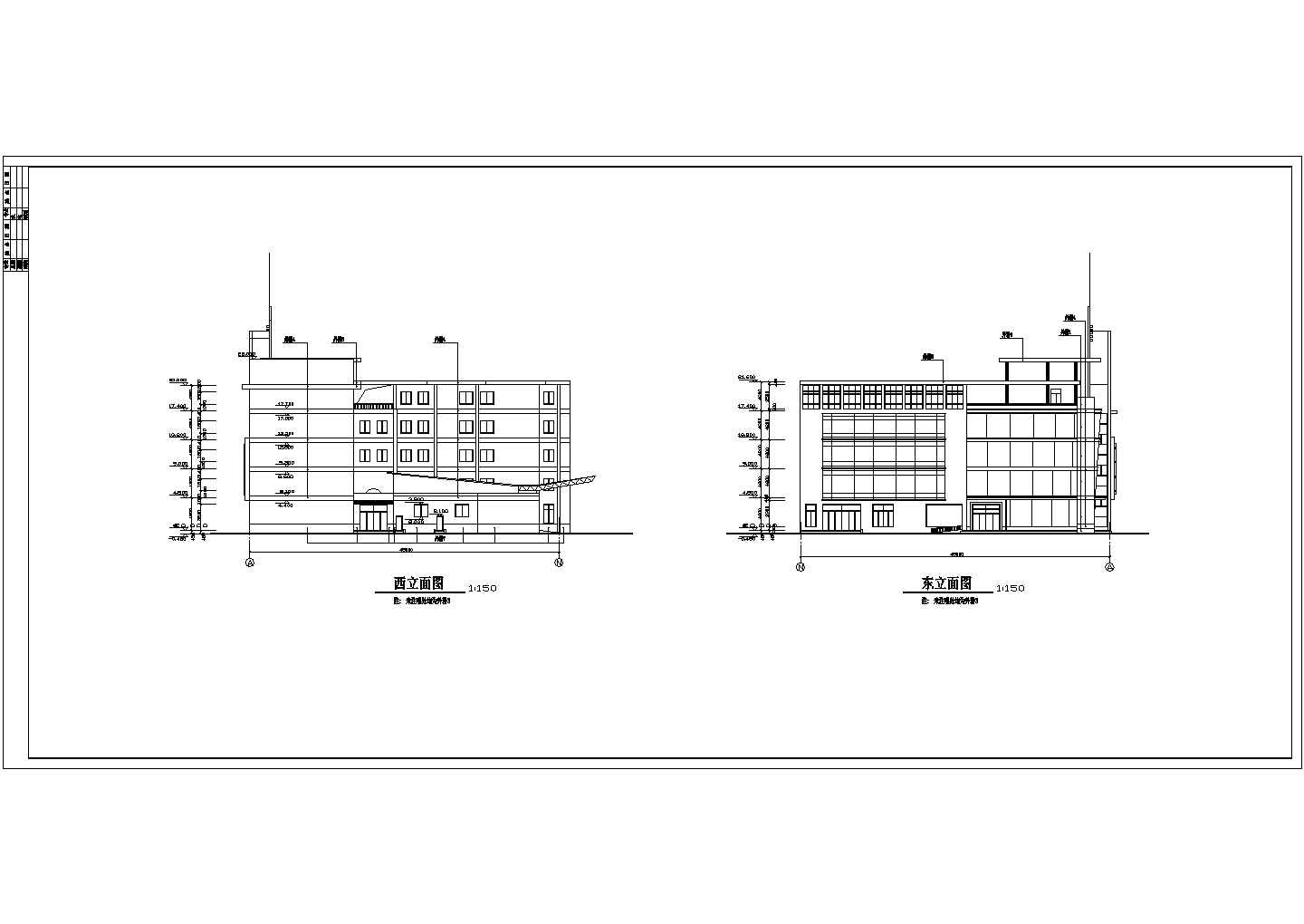 某五层大型汽车站建筑详细设计图纸