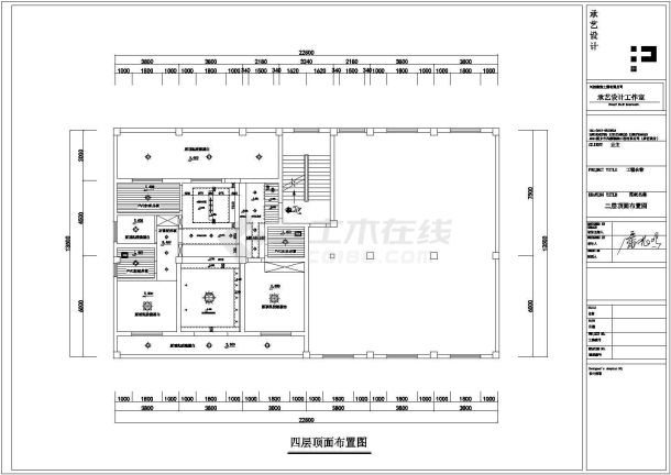 某地四层框架结构办公楼室内装修设计施工图-图二