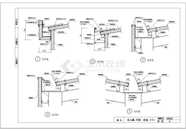 轻型钢结构厂房彩钢板收边作法详图（CDI02J）-图二
