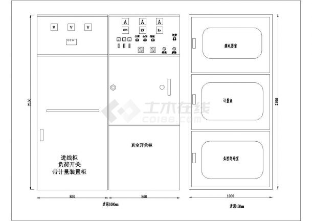 某地区630KVA箱变电气设计CAD施工图-图二