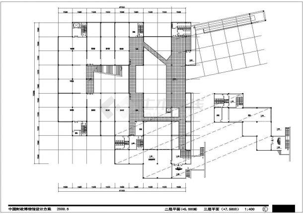 某地3层框架结构博物馆建筑方案设计-图一