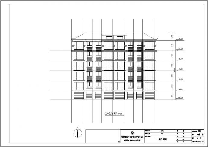 某地两栋6层砖混住宅楼建筑设计方案图_图1