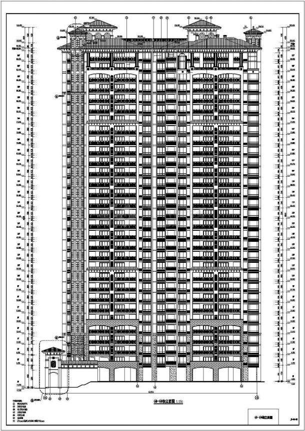 某地31层高层住宅楼建筑设计施工图-图一
