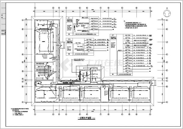 昆仑中学4层综合教学楼电气设计施工图-图二
