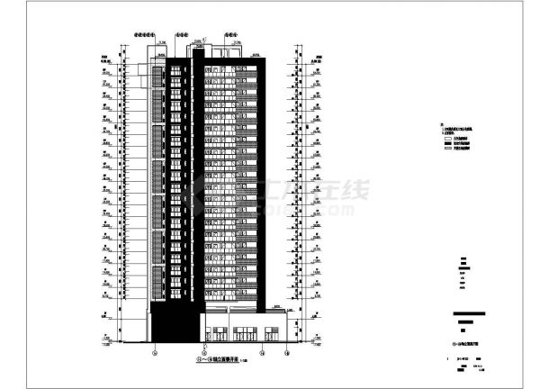 某地22层剪力墙结构单身公寓建筑设计施工图-图一
