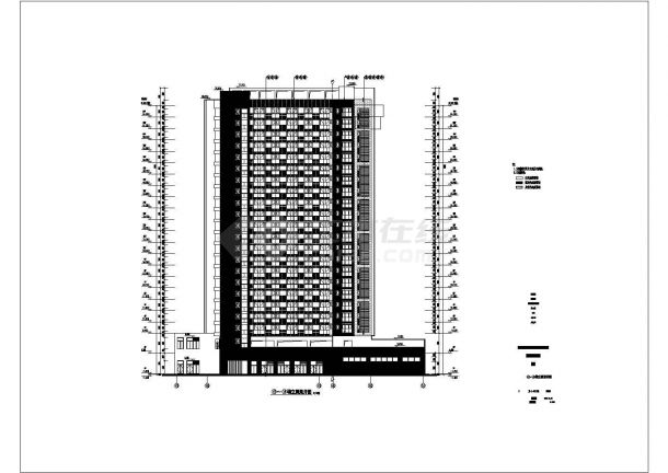 某地22层剪力墙结构单身公寓建筑设计施工图-图二