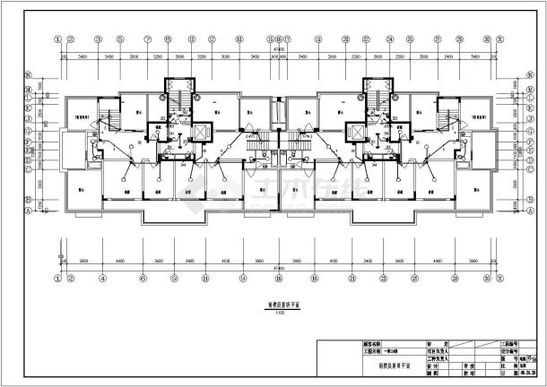 某地区小区一期11#12#电气设计CAD图-图一