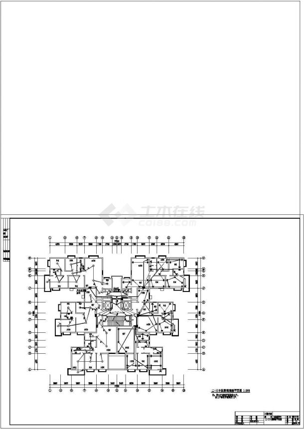 某地区三十层住宅电气设计总CAD图-图一