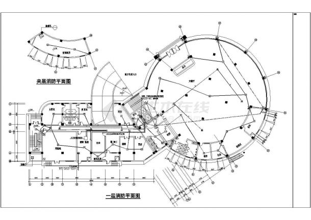 某地区大型酒店电气设计方案及施工图纸（共6张）-图二