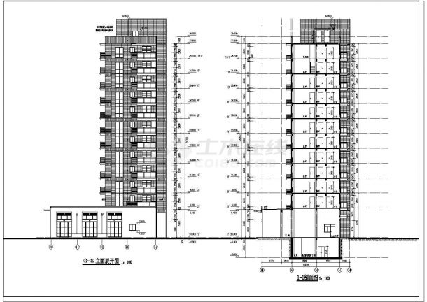 某住宅小区3楼建筑施工图的完整CAD实际图纸-图二