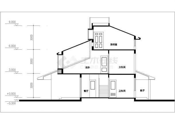 无锡市民用建筑设计院的完整CAD设计图纸-图二