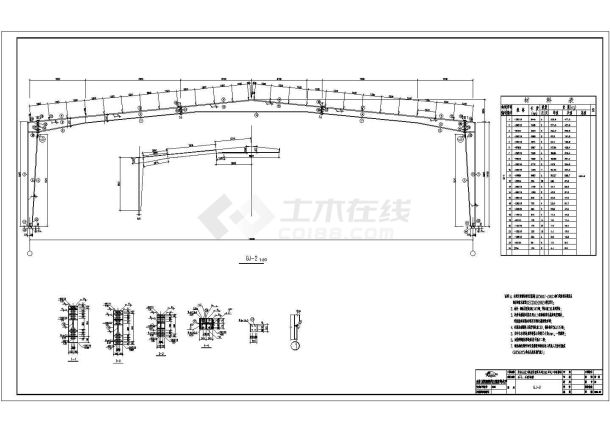 某地区门式刚架钢结构物料堆棚结构施工图（含建筑设计）-图二