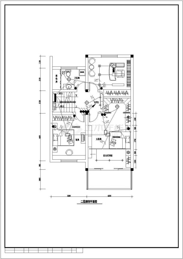 别墅厨房电气设计全套cad施工图-图二