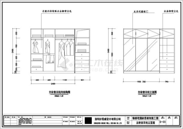 深圳某二层别墅室内装饰设计施工图纸-图二