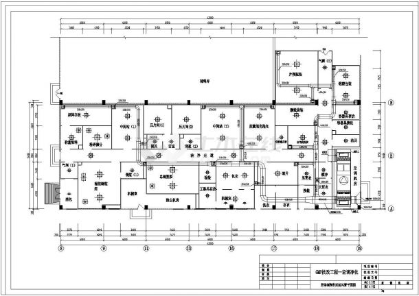 某药品生产车间全套净化空调设计图纸-图一