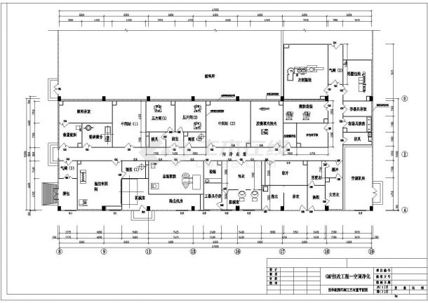 某药品生产车间全套净化空调设计图纸-图二