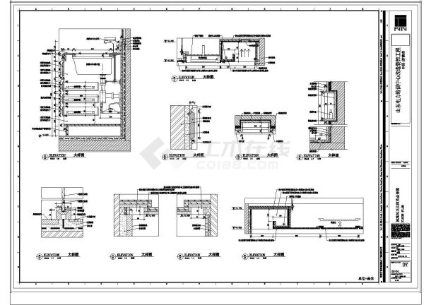 济南框架结构酒店标准间客房室内装修设计施工图-图二
