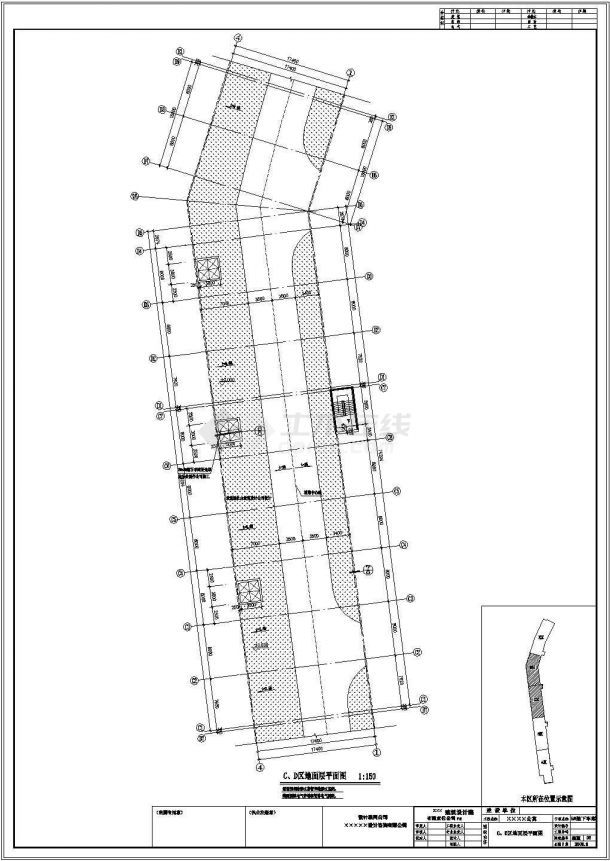 某单层地下汽车库建筑设计施工图纸-图二