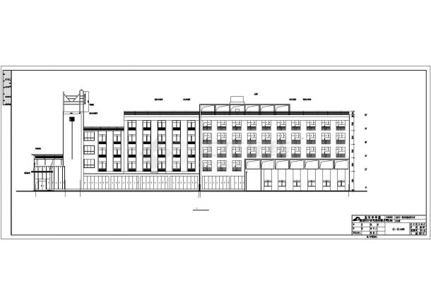 长沙汇5层砖混合框架综合办公楼建筑施工图纸-图二