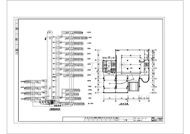 某中心综合楼弱电电气设计全套cad施工图-图二