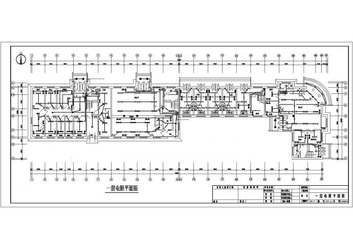 三层综合楼全套具体电气设计施工CAD平面图_图1