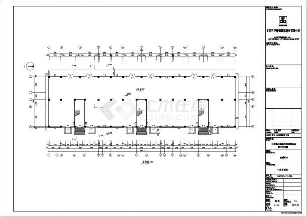 某地五层框架结构检测楼建筑施工图-图二