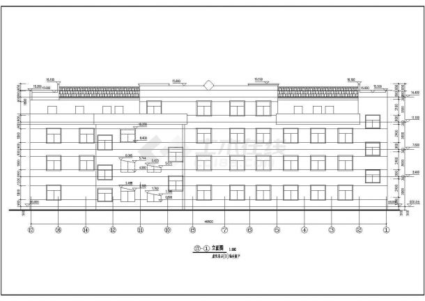 某乡镇四层框架结构卫生院建筑设计方案图-图二