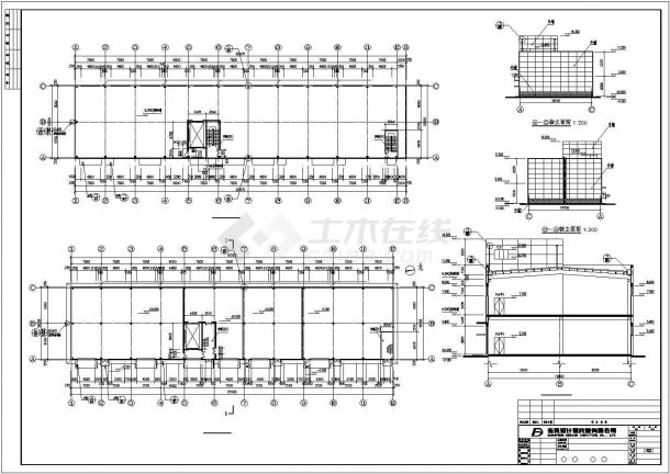 某公司两层钢结构工业厂房建筑设计施工图-图二