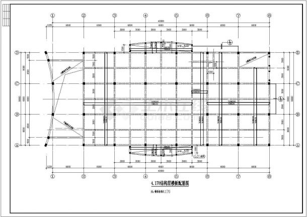 某食堂建筑详细结构设计CAD图纸-图一