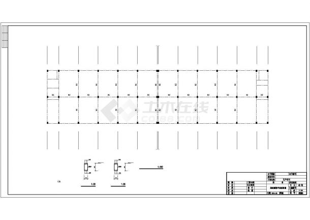 某电子厂生产车间建筑结构设计图纸-图二