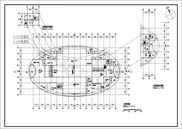 上海两层框架结构客运中心建筑设计方案图-图二