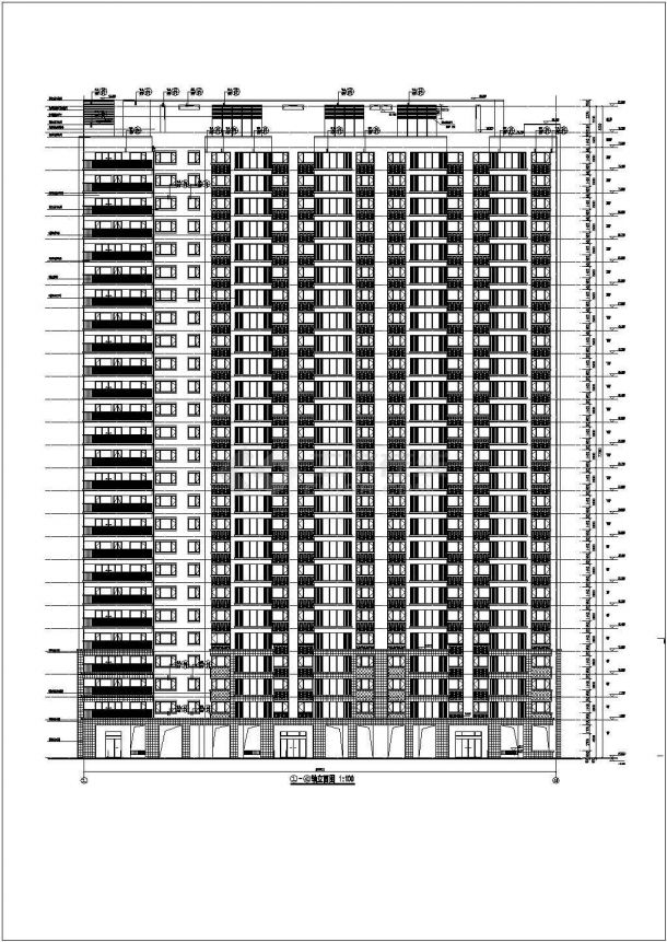 万科苏州某26层高层住宅建筑方案设计图-图一
