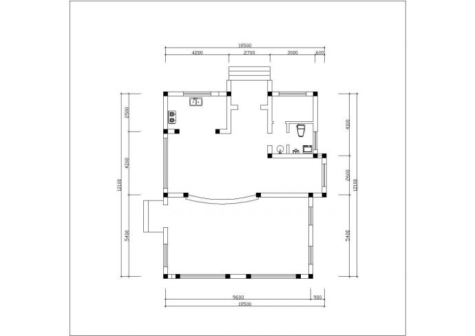 某市布业室内装修CAD设计施工图_图1