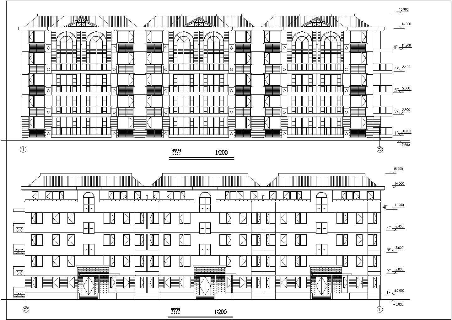 某大型社区公寓规划CAD设计施工图纸