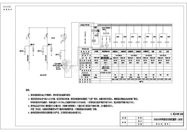 630kVA环网箱变系统高低压一次系统图-图二