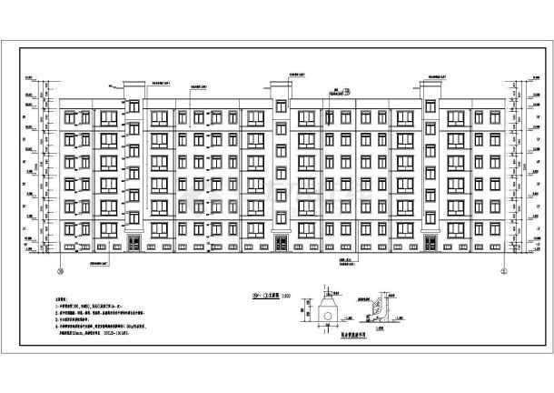 某地6层砌体结构住宅建筑及结构施工图-图二