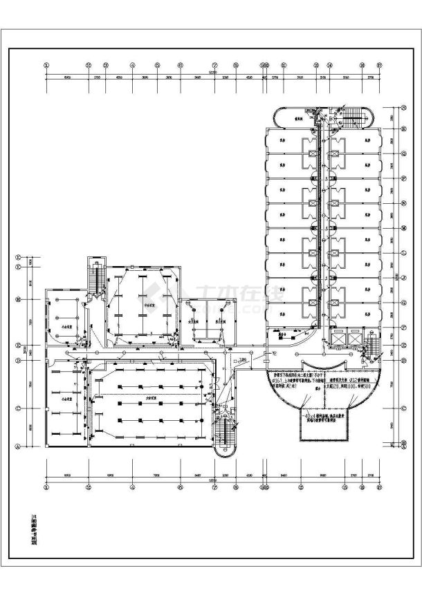 酒店电气全套cad施工图设计方案-图二