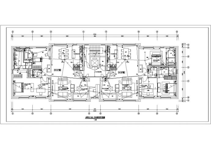 某地区住宅楼层精装修电气设计CAD图_图1