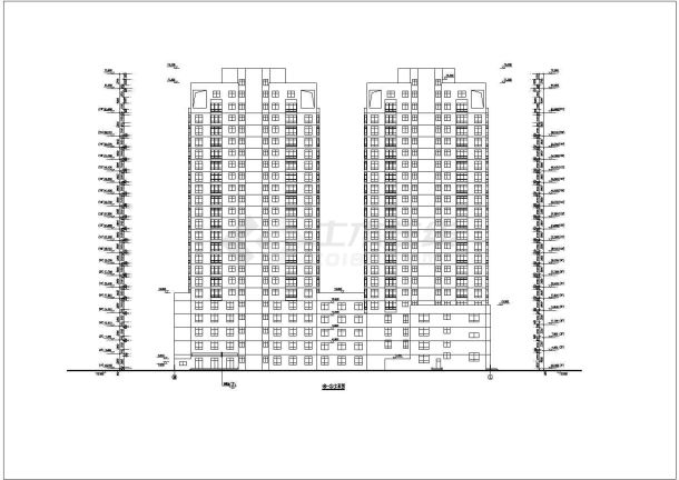 某地区23层商住楼建筑设计施工图（带地下车库）-图一