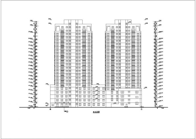某地区23层商住楼建筑设计施工图（带地下车库）_图1