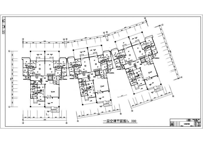 某地区经典家庭中央空调cad施工设计图纸_图1