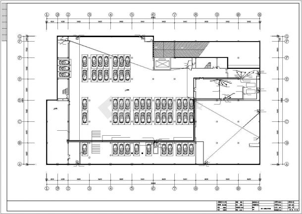 展览厅全套电气设计施工CAD图纸-图二