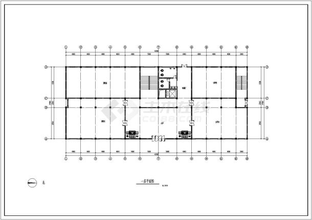 某休闲中心设计施工CAD建筑方案图-图二