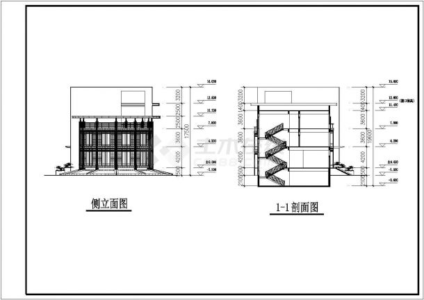 某公司三层框架结构办公业务楼建筑设计方案-图二